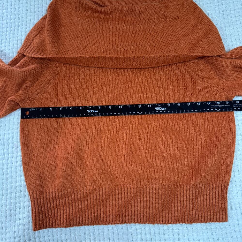 Anthropologie Women’s Sweater Cowl Neck Pull Over Long Sleeve Burnt Orange - Picture 7 of 9